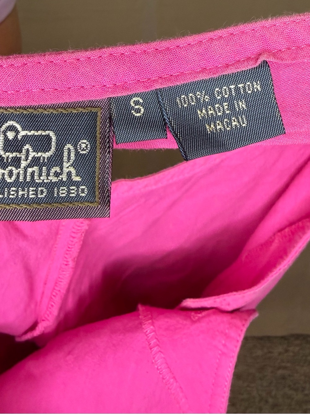 Woolrich Hot Pink Button-Front Sleeveless Cotton Dress - Picture 3 of 3